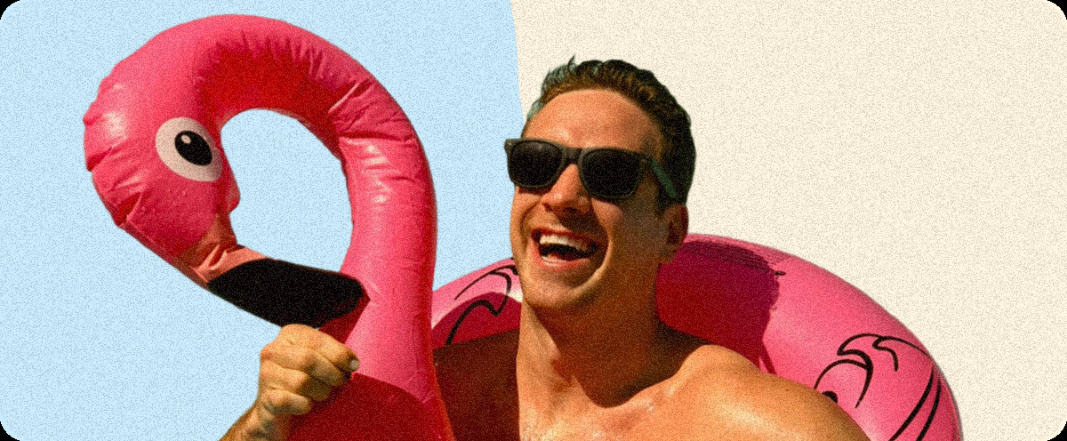 Out of Office founder relaxing poolside